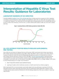 Interpretation of Hepatitis C Test Results: Guidance for  .